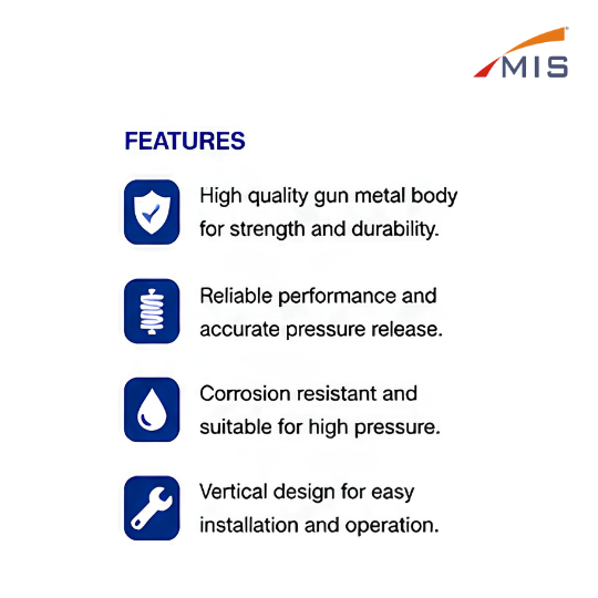 GM SAFETY VALVE VERTICAL TYPE (GUN METAL / BRONZE)