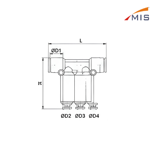 UNEQUAL TRIPLE BRANCH REDUCER SPKG