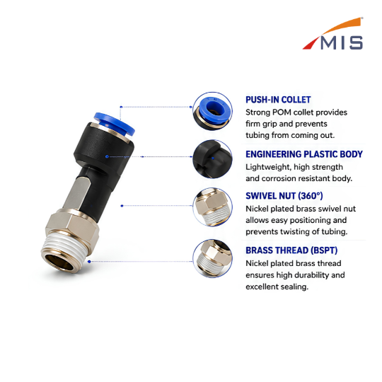 MALE SWIVEL ELBOW SPL