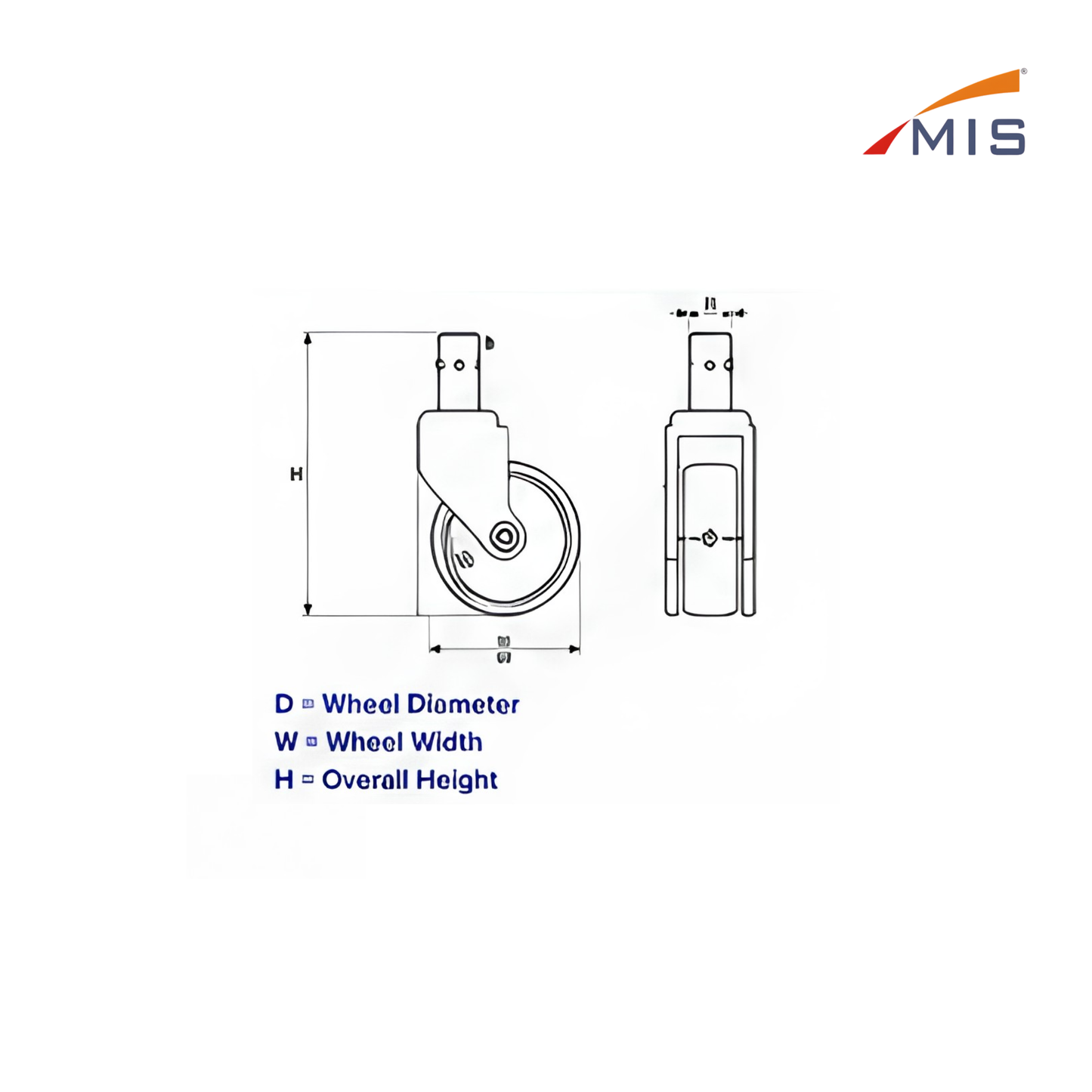MEDICAL CASTER WHEEL WHITE (Movable)