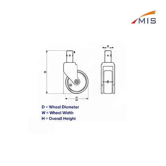 MEDICAL CASTER WHEEL WHITE (Movable)