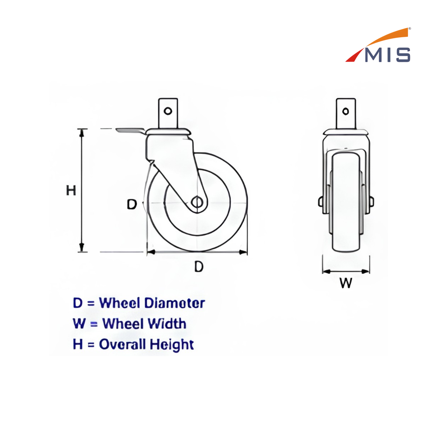 MEDICAL CASTER WHEEL (Brake)