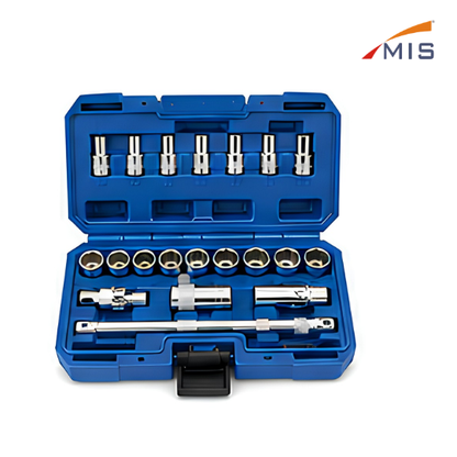 3/8" DRIVE SOCKET SET IN BLOW MOULDING BOX (20 PCS.)