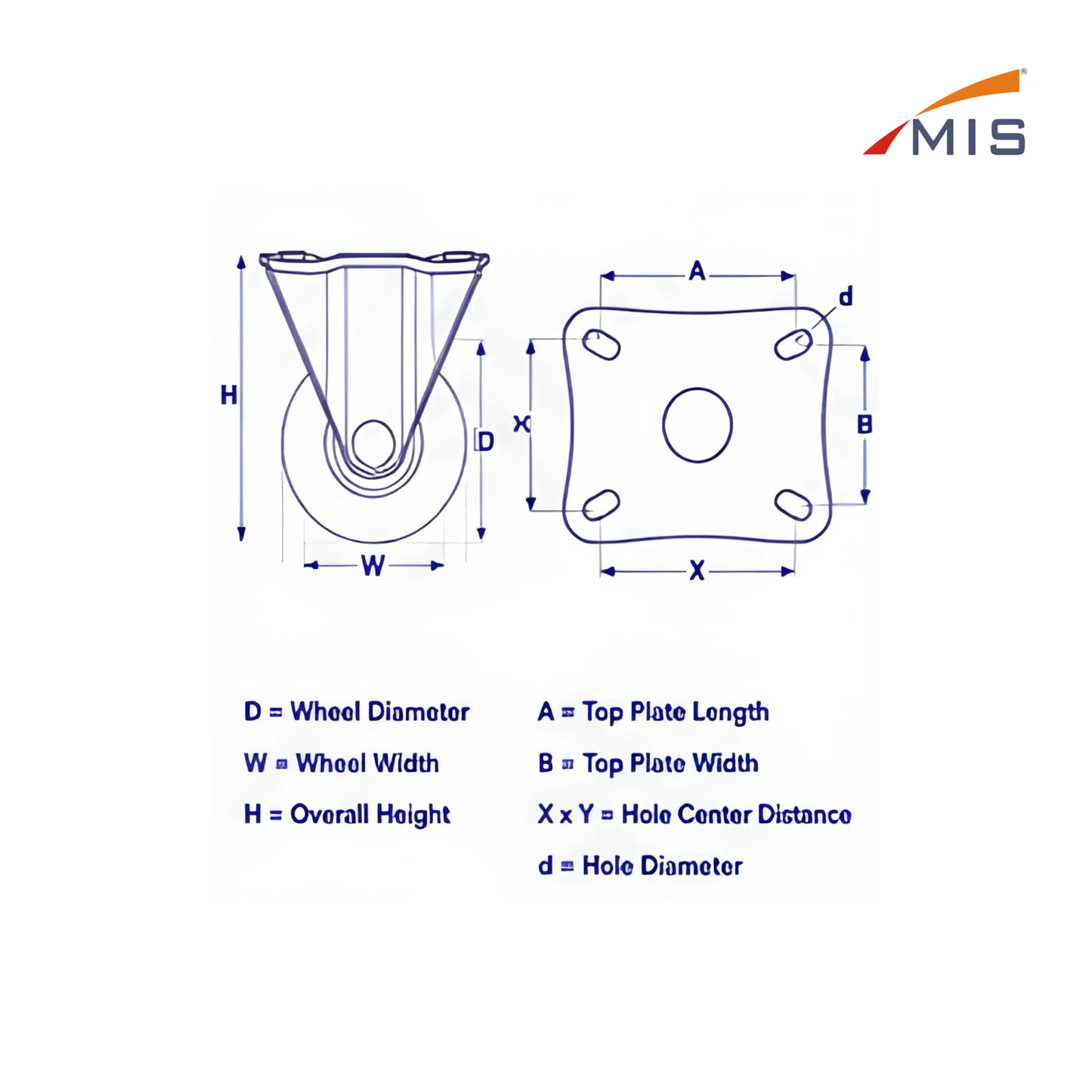 PLATE CASTER WHEEL (Fix)