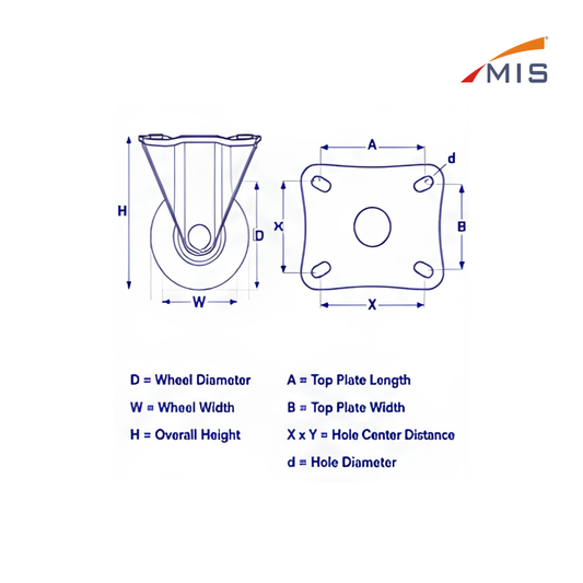 PLATE CASTER WHEEL (Fix)