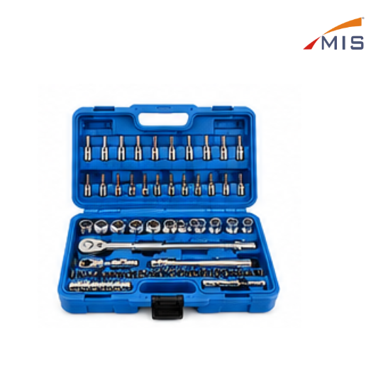1/4" DRIVE SOCKET SET IN BLOW MOULDING BOX (46 PCS.)