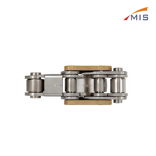 COMPLETE TRANSPORT CHAIN WITH SINTERED SLIDING PIECES