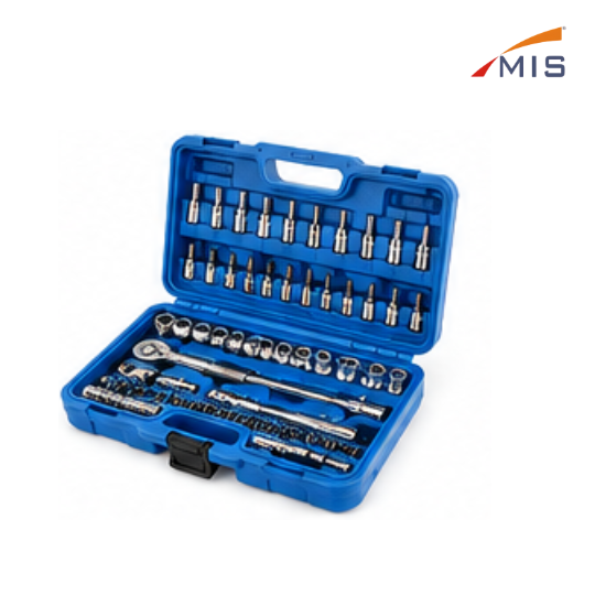 1/4" DRIVE SOCKET SET IN BLOW MOULDING BOX (46 PCS.)