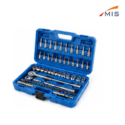 1/4" DRIVE SOCKET SET IN BLOW MOULDING BOX (46 PCS.)