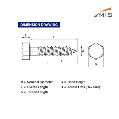 HEX HEAD WOOD SCREW