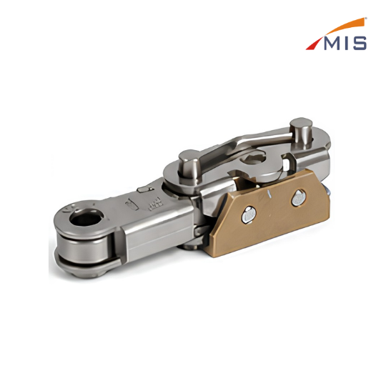 COMPLETE TRANSPORT CHAIN WITH SINTERED SLIDING PIECES