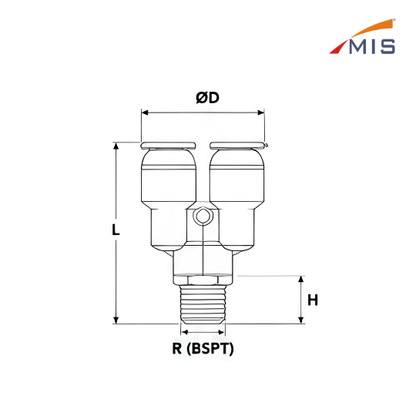 MALE "Y" CONNECTOR SPX (PWT)