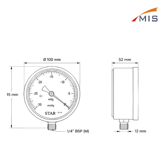 MS VACUUM PRESSURE GAUGE