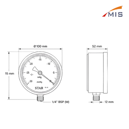 MS VACUUM PRESSURE GAUGE