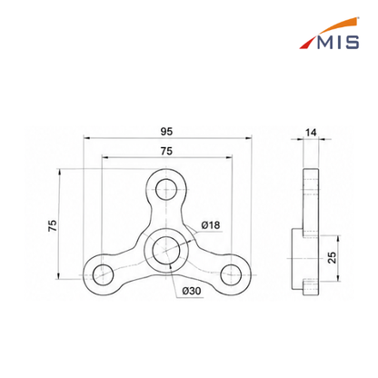 3 WAY STAR BRACKET