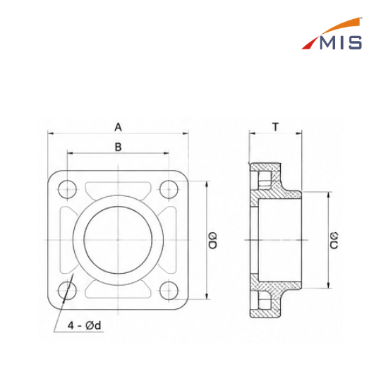 CI FLANGE (SQUARE TYPE)
