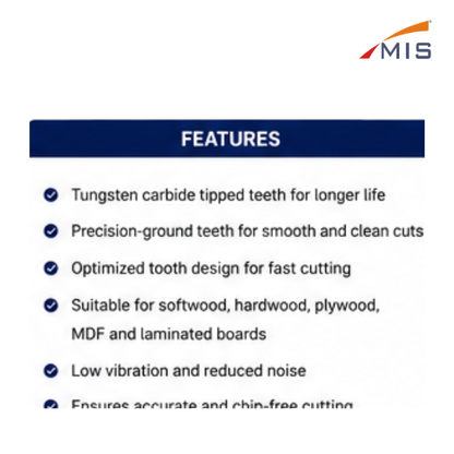 TCT WOOD CUTTING BLADE