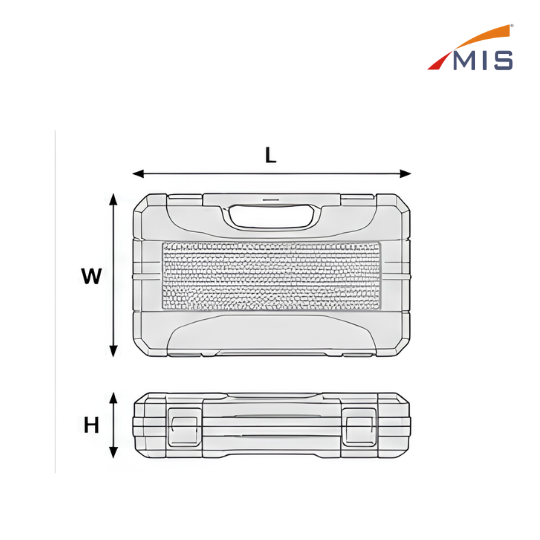 1/4" DRIVE SOCKET SET IN BLOW MOULDING BOX