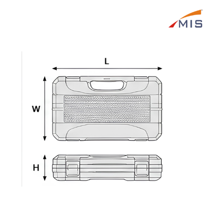 1/4" DRIVE SOCKET SET IN BLOW MOULDING BOX