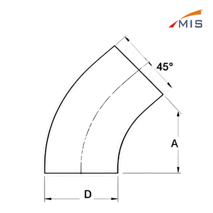 MS SHORT ELBOW 45°DEGREE SEAMLESS
