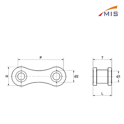 CONNECTING LINK WITH SYNTHETIC BUSNESS (NON-LUBE TYPE)