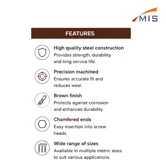 ALLEN KEYS BROWN FINISH (mm)