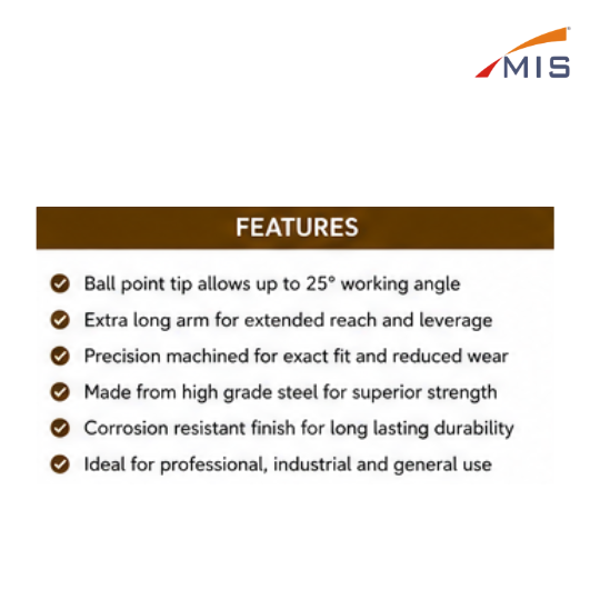ALLEN KEYS EXTRA LONG BALL POINT (MM)