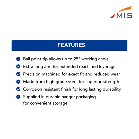 ALLEN KEYS EXTRA LONG BALL POINT SET (MM)