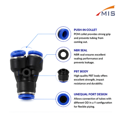 UNEQUAL "Y" CONNECTOR
