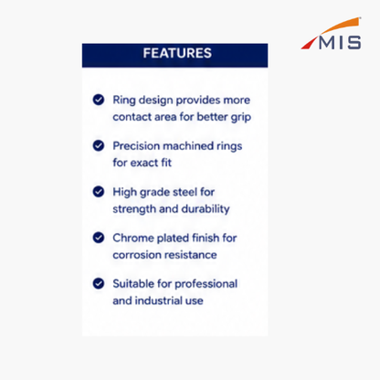 RING SPANNERS (CHROME PLATED)
